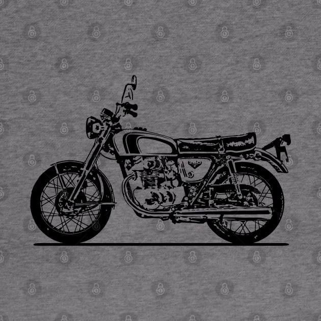 CB250 Super Sport Bike Sketch Art by DemangDesign